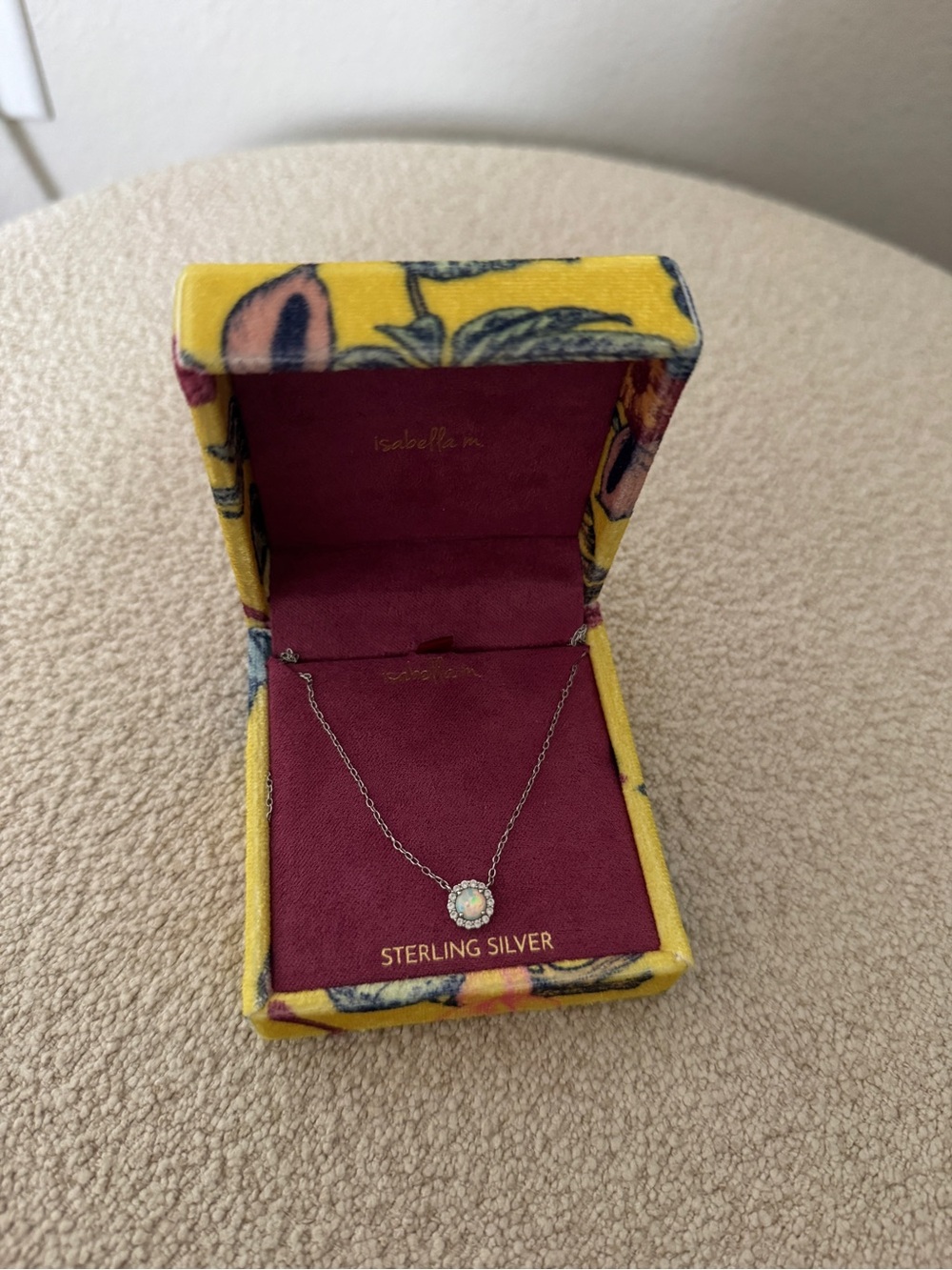 Isabella M Sterling Silver Opal Pendant Necklace 965 Sterling Silver Necklace
